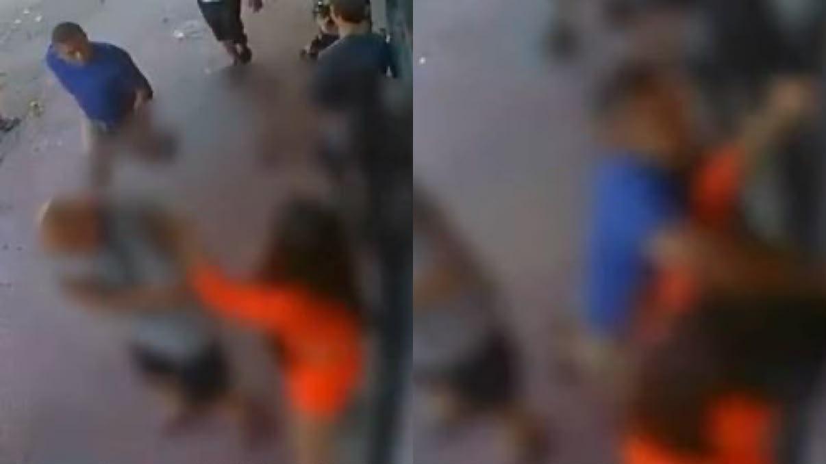 A imagem em destaque mostra o capitão da Polícia Militar do Maranhão (PMMA) agredindo uma das vítimas.